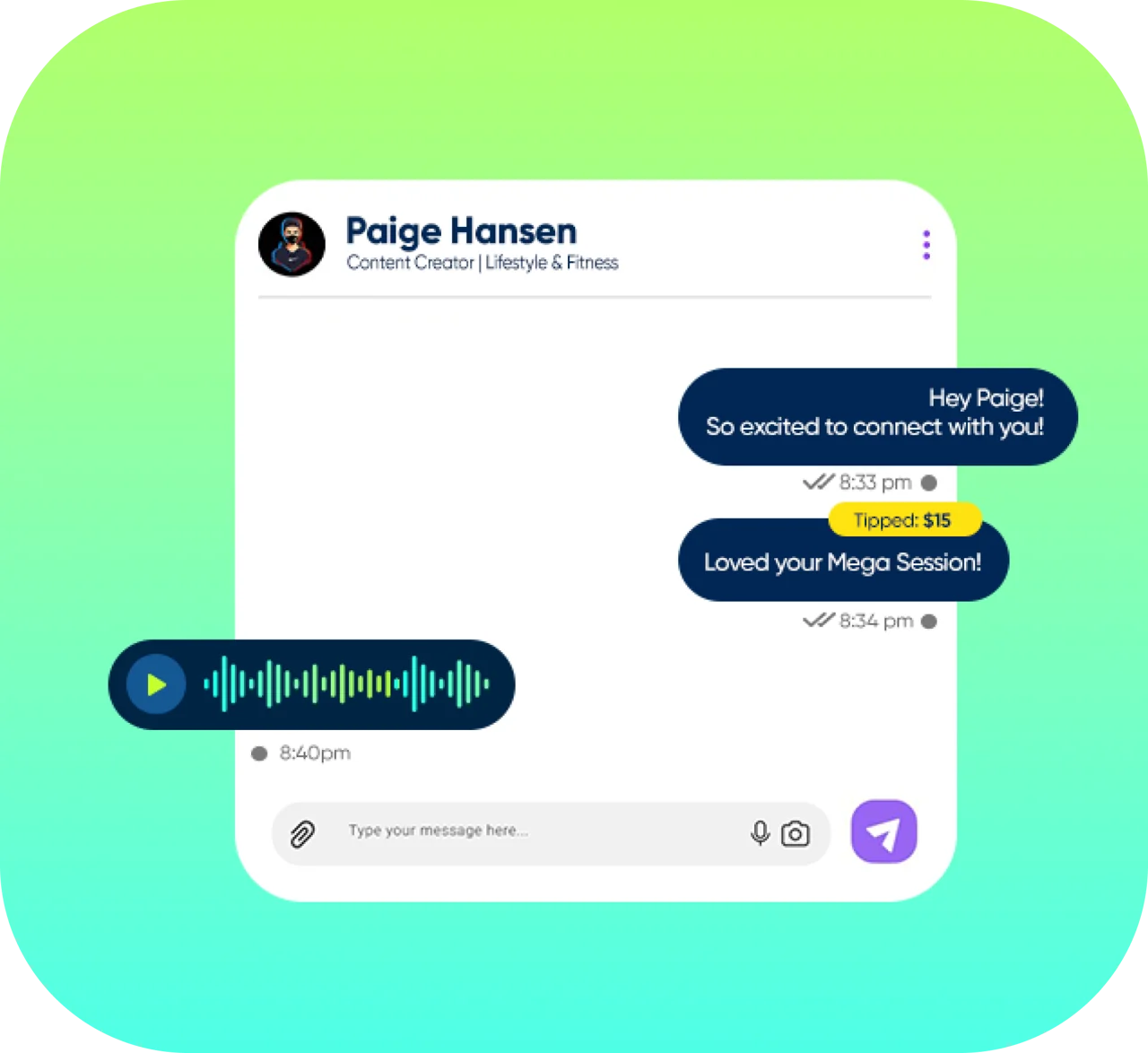 Mentoga’s published chat feature visual
